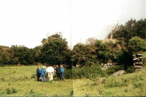 Photo 1. The castle ruins in 2001. With no protection, the ruins were decaying rapidly. © 2001 by Joseph Ritzert; used with permission