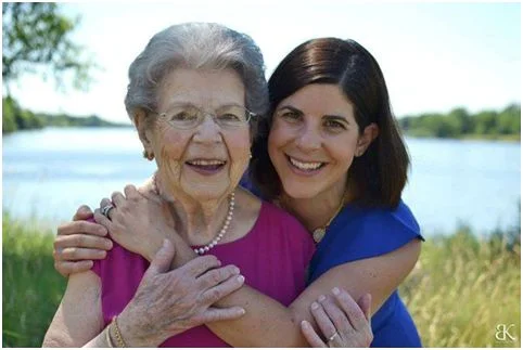  Helen Crowley Anstead at 100 with her granddaughter Kate Hillman Urek
