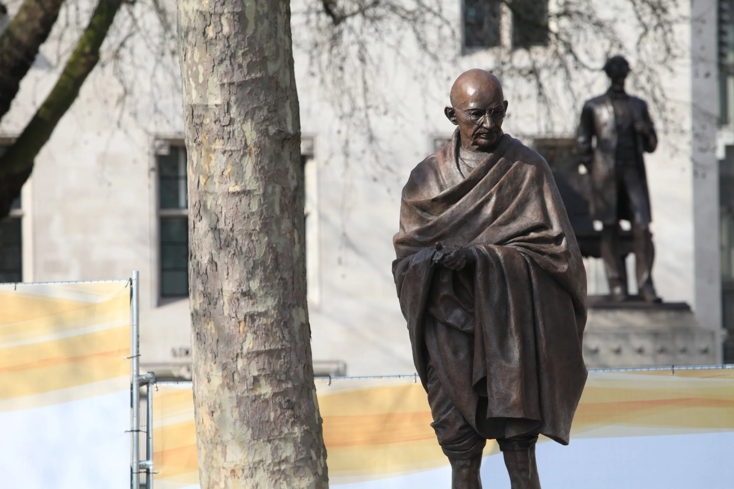 Mohandas Karamchand Gandhi was one of the great idealists (and, I would make the case, Curious Idealists). Photo Credit: "A statue of Gandhi is unveiled in Parliament Square in London, 14 March 2015" by Foreign and Commonwealth Office (Gandhi statue).