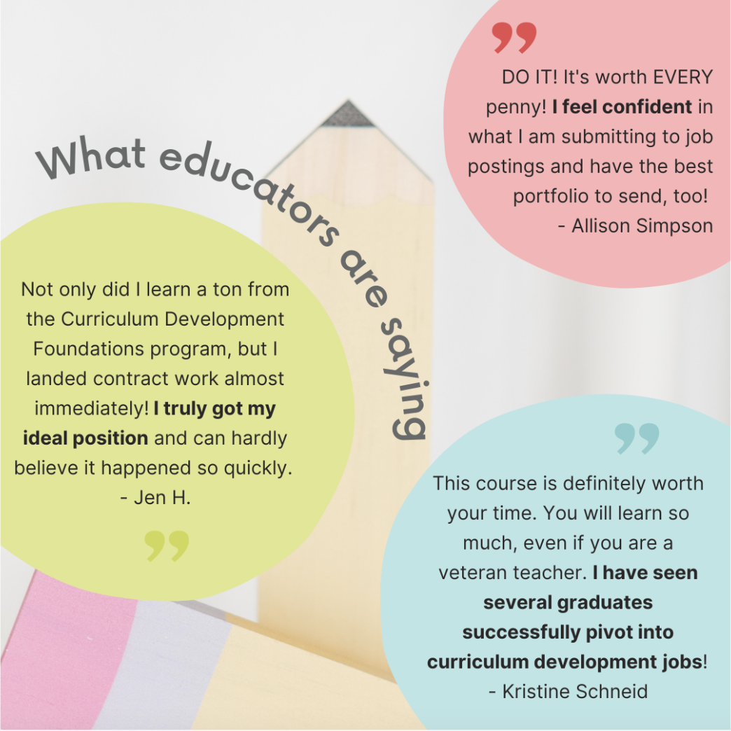 A teacher who has learned curriculum development approaches through Educator Forever writes a review