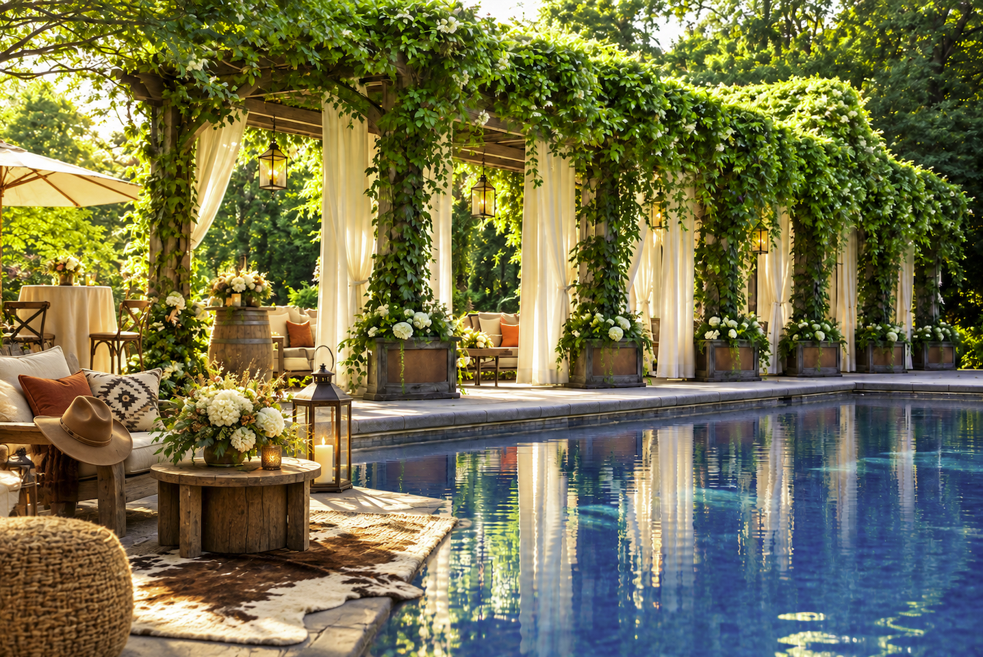 Pool and outdoor grounds at The Clifton in Charlottesville, Virginia