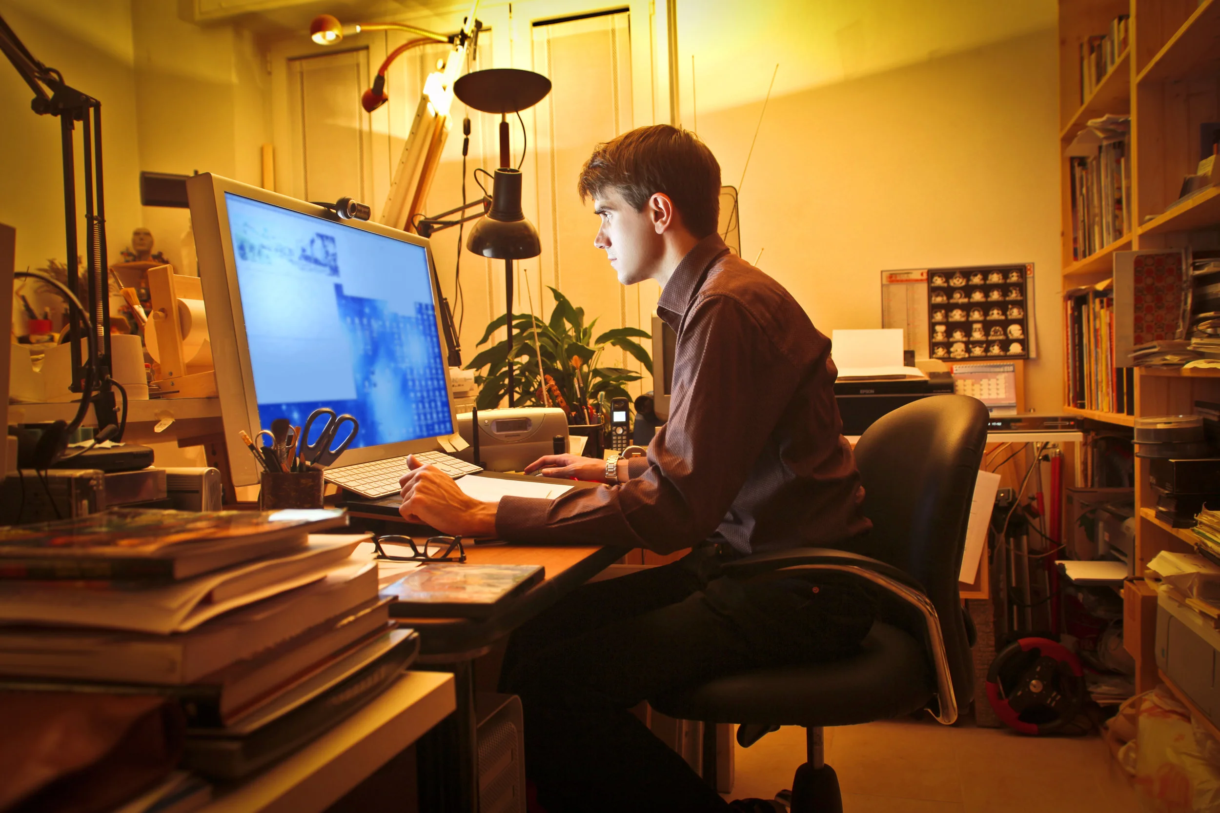 Working at home man - OC - work from home.jpg