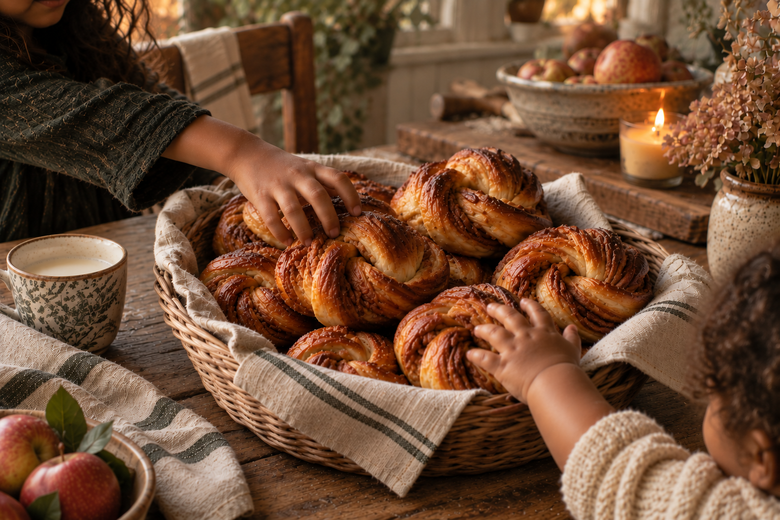 fall fluffy buns apple n cinnamon