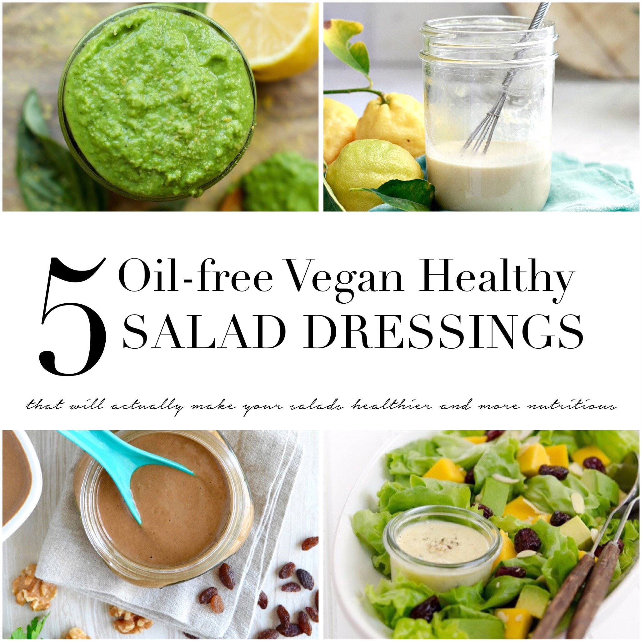 5 Oil-Free Vegan Salad Dressings To Make At Home