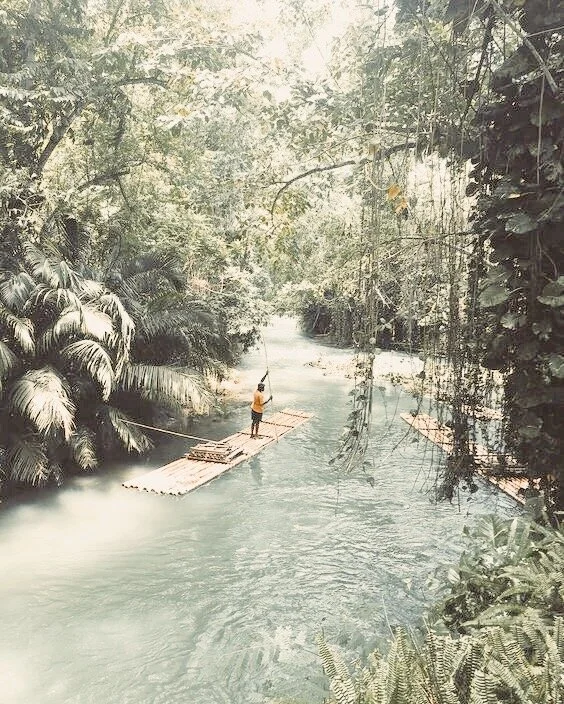 Go bamboo rafting in Jamaica