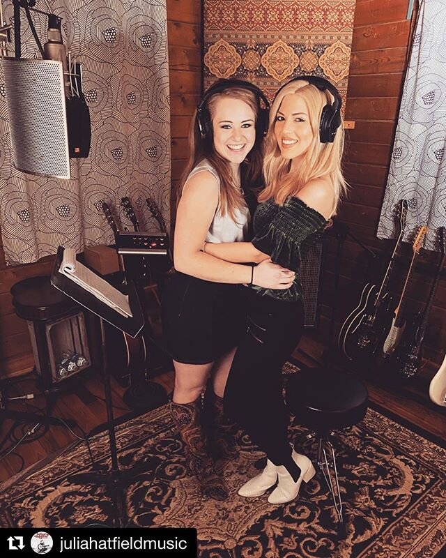 Thanks, ladies! 
#Repost @juliahatfieldmusic with @get_repost
・・・
My pretty bird had me join in on something extra special this past week at @stonecreeksound 🎶 So exited to be a writer on her upcoming single and sing a few background vocals along wi