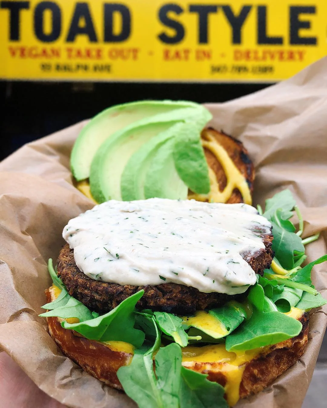 The Sunshine Burger. Photo courtesy of Toad Style