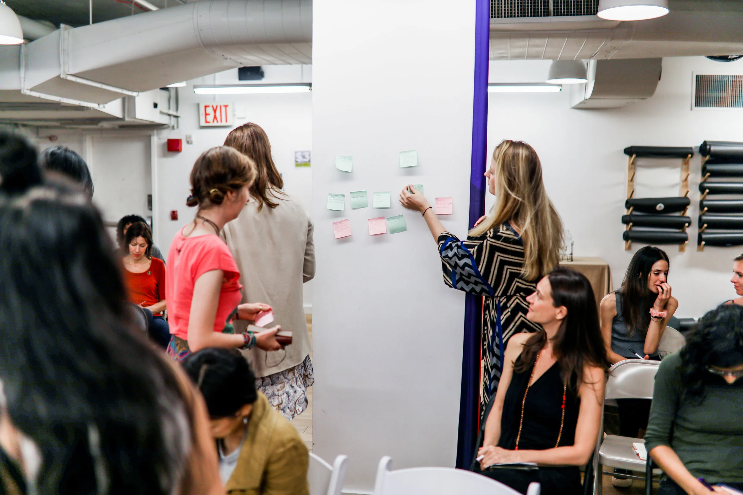 SUSTAIN writer, Anne Whiting , participates in the empathy exercise.