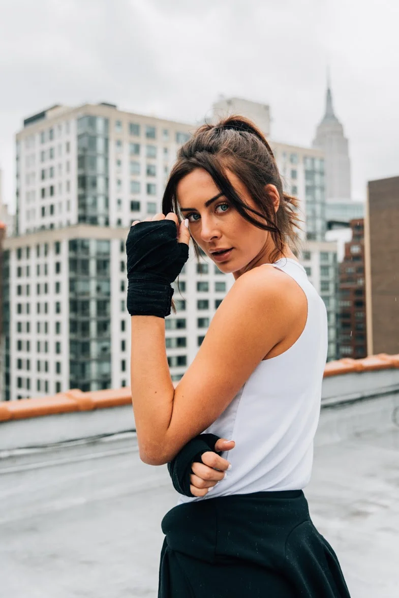 Softwear Women’s tank in Bone and joggers in Obsidian.