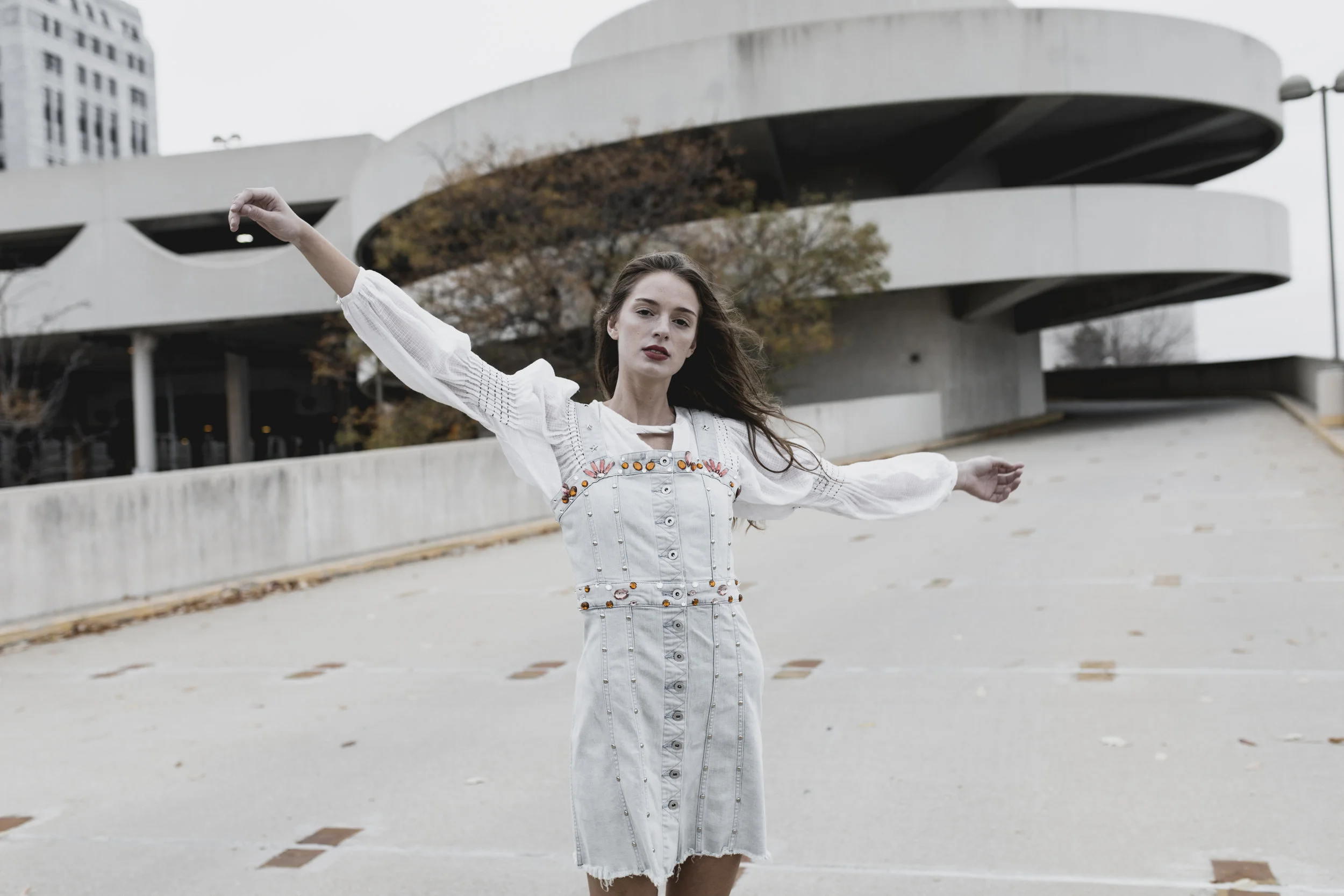 Nineh NY blouse, Vince Camuto dress via Cure Thrift (East Village)