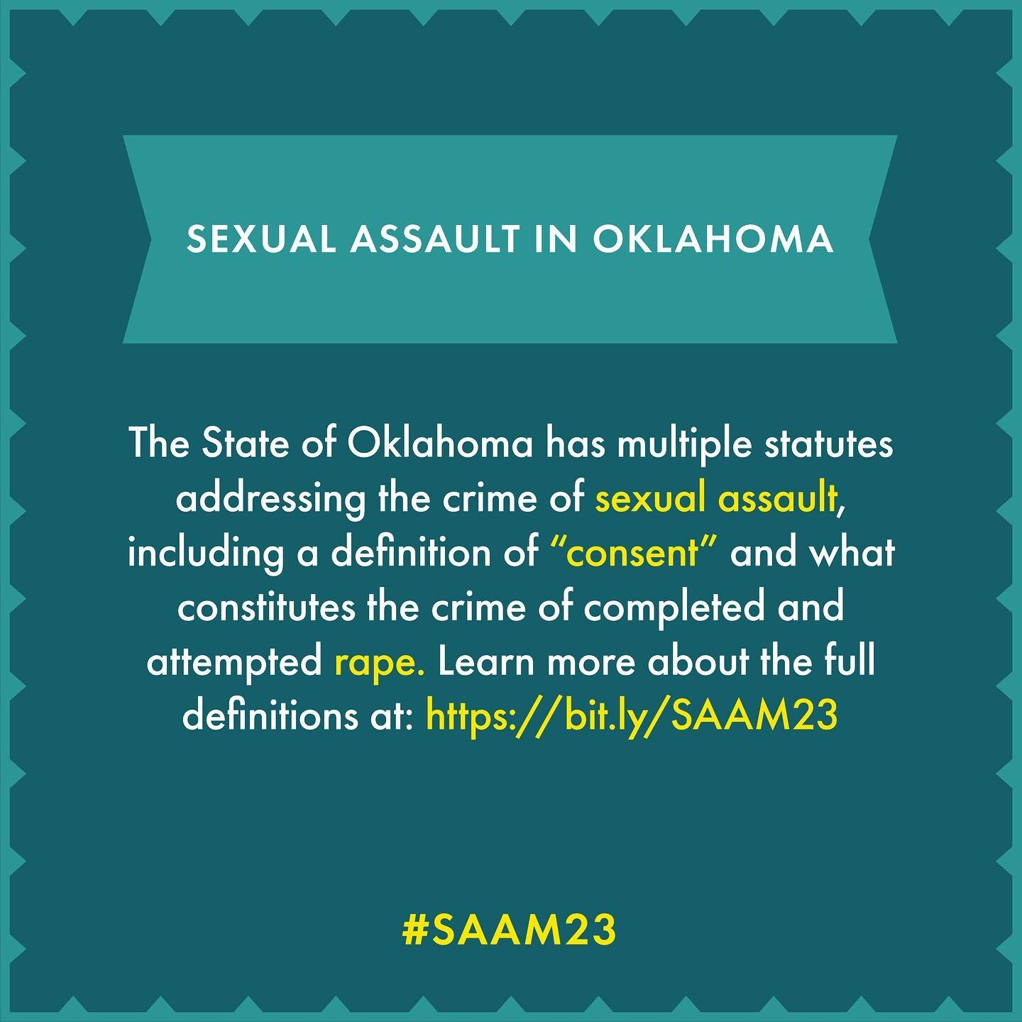 Each state has their own definition of what constitutes sexual assault within their jurisdiction. In Oklahoma, sexual assault may look like any sexual act with a minor, exhibitionism, or even rape within a marriage. These are just some examples of se