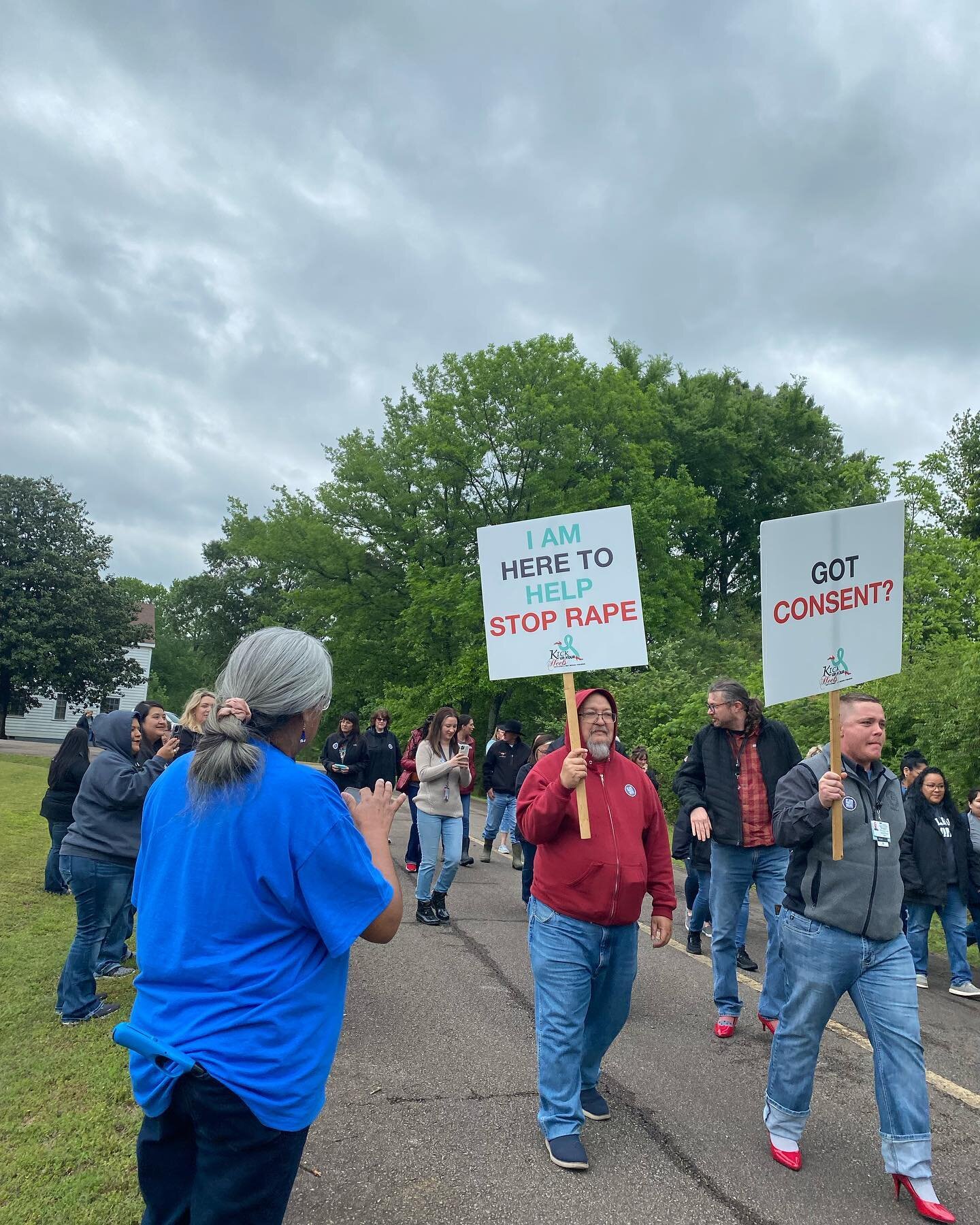 Our Education Coordinator traveled to the Choctaw Nation&rsquo;s sexual assault awareness month event yesterday and got some pictures of the awareness walk that encouraged men to walk in high heeled shoes in solidarity with survivors of sexual assaul