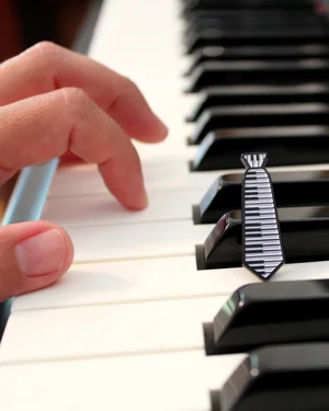 Piano Key Necktie Blue Ruin Co