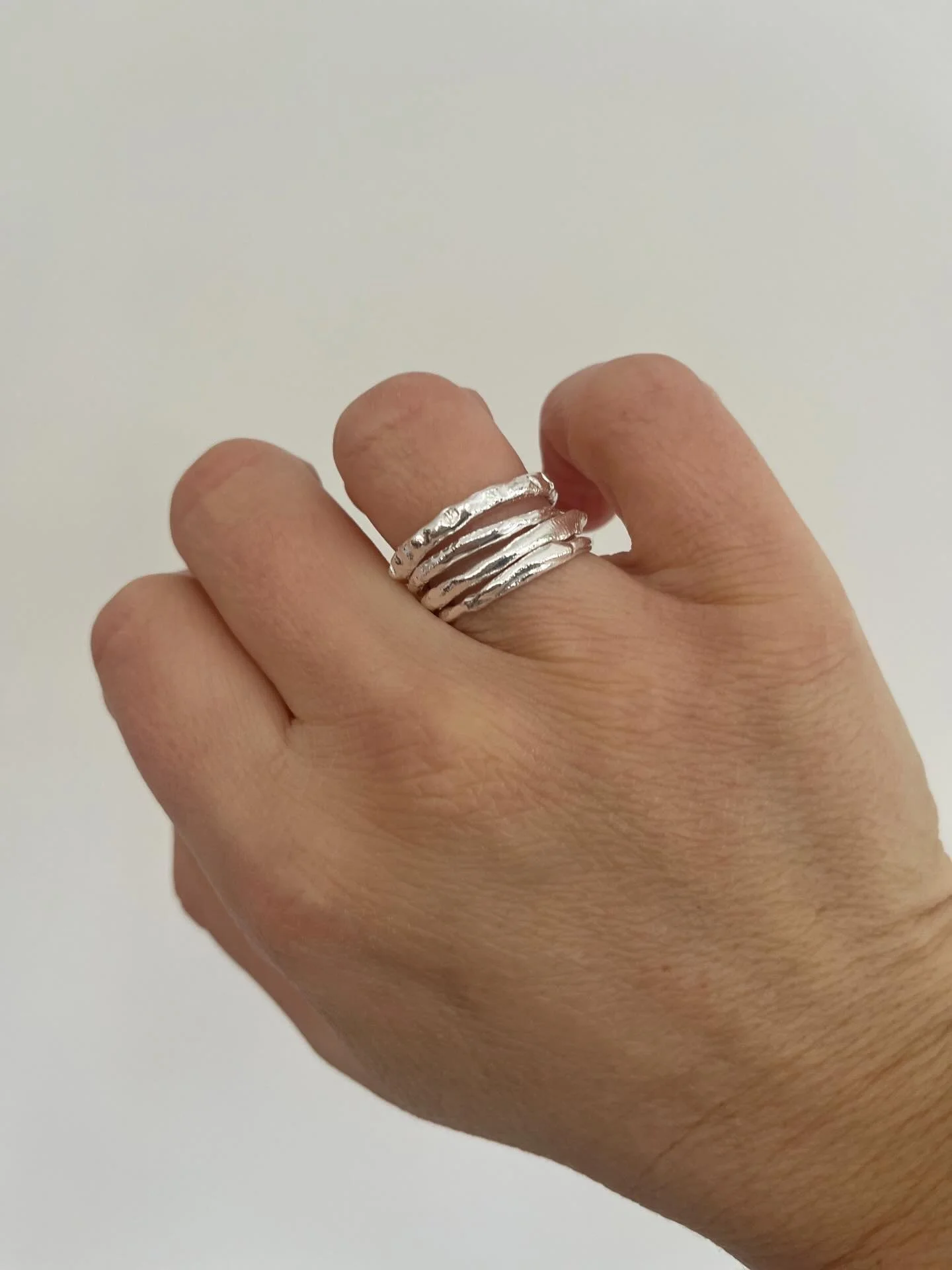 Silver rings (999) made using silver clay&hellip;I like to make jewellery that looks like it could have been dug up in a field somewhere, a wonky imperfect relic made by hand and standing the test of time.