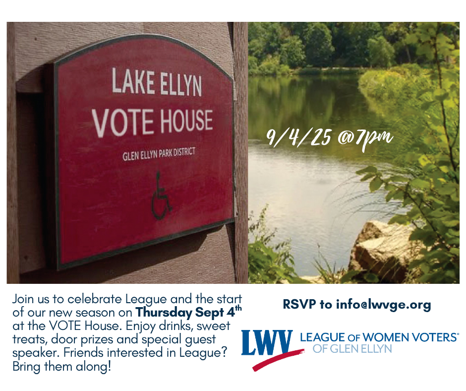 LWVGE Kickoff Meeting at Lake Ellyn VOTE House