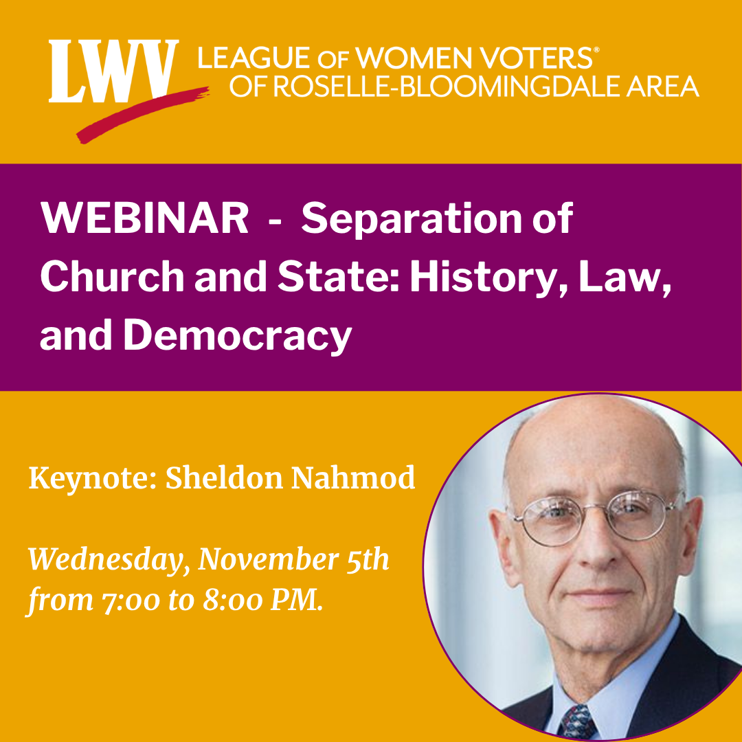 Webinar: Separation of Church and State: History, Law, and Democracy