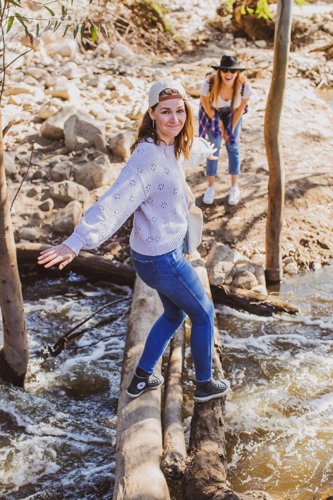 Had to cross a river in order to get to the poppies in Temescal Canyon. This is why you wear sneakers!