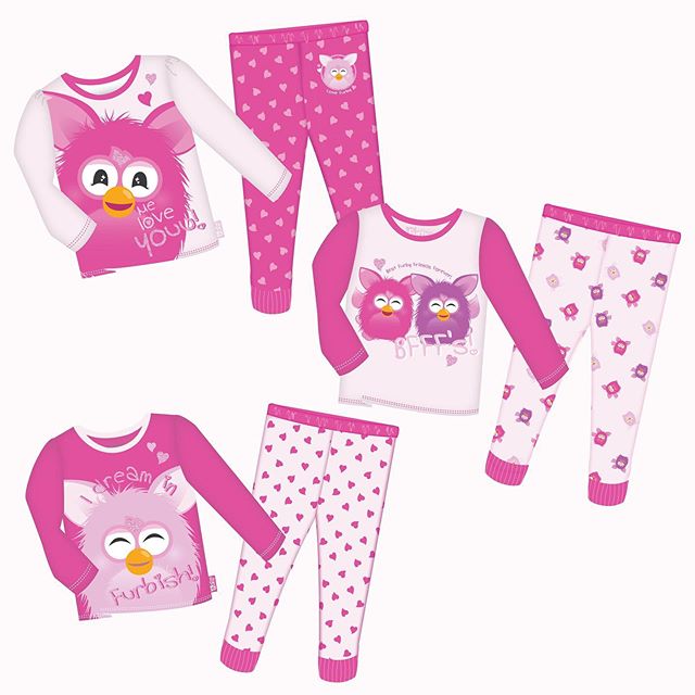 Some Furby girls&rsquo; pyjama set designs for Hasbro UK that were submitted as part of the mini style guide project I posted yesterday 💫💗🌙💗✨Such a lovely and cute project to work on! ☺️
.
.
.
.
.
.
.
.
.
.
.
#productdesign #productdesigner #appa