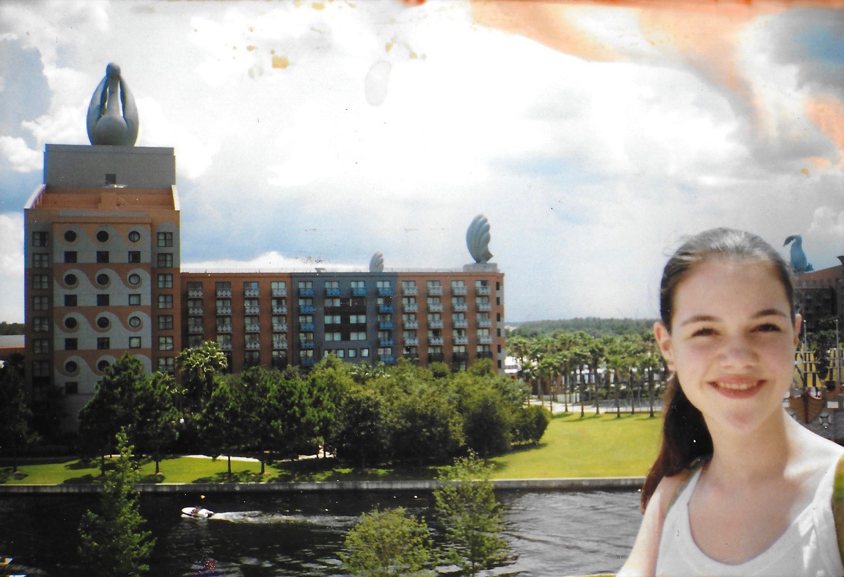 View from our hotel room of the Swan and Dolphin hotels.