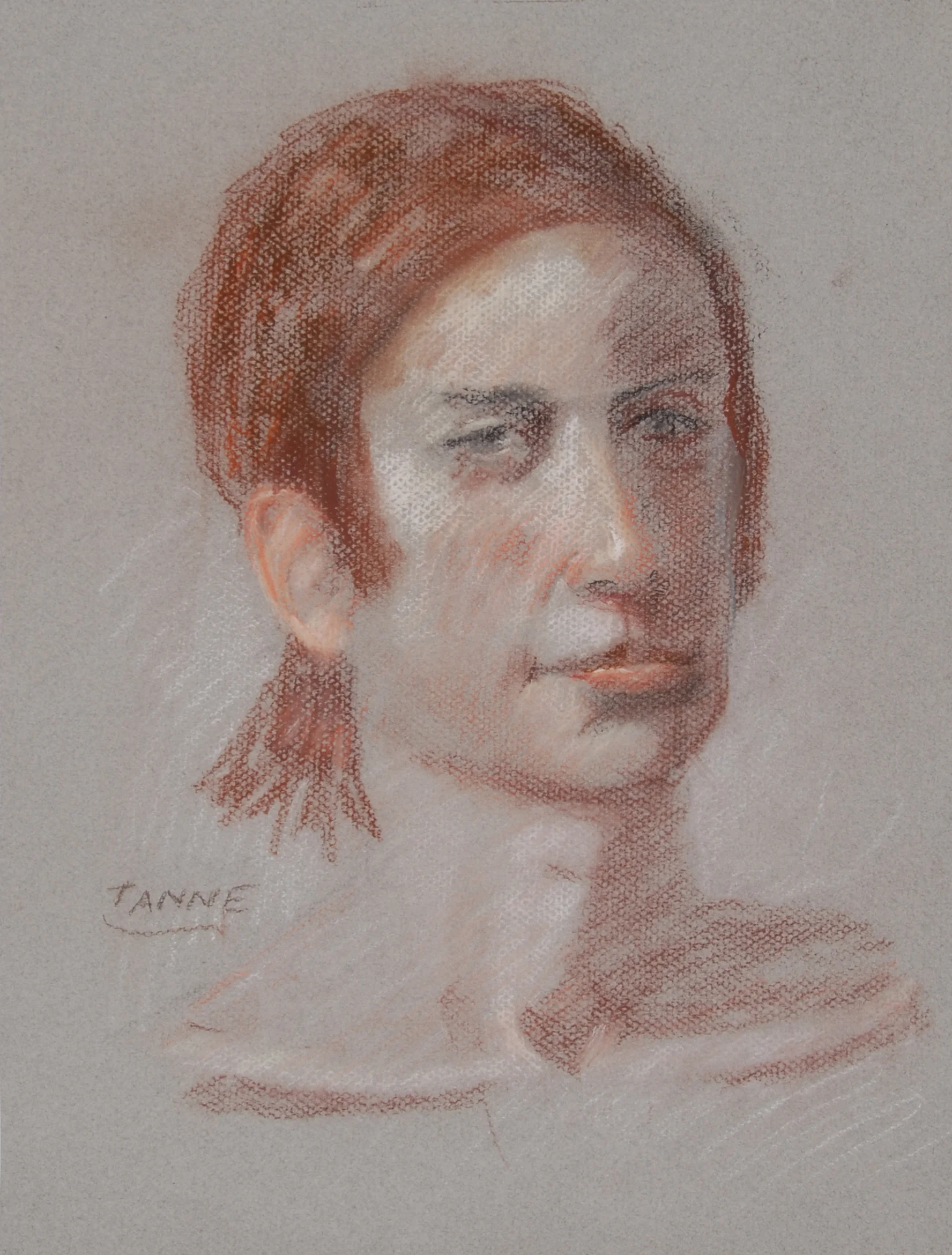 Image #0046 Caucasian man with red hair, long sideburns and mullet 