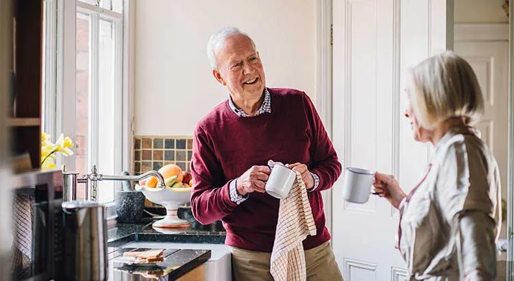Grandparents in the kitchen