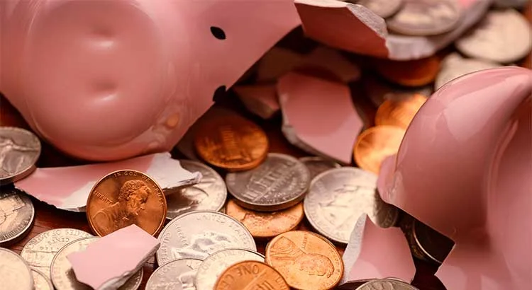 coins and piggy bank