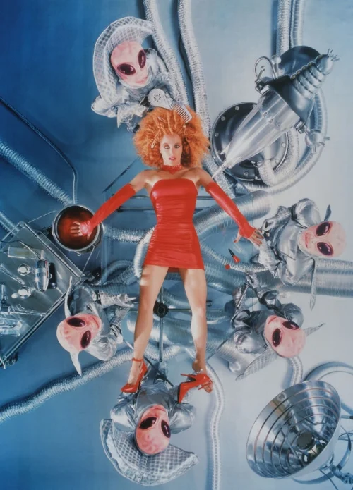 Here is LaChapelle fulfilling the one requirement for the shoot: sorta referencing the show