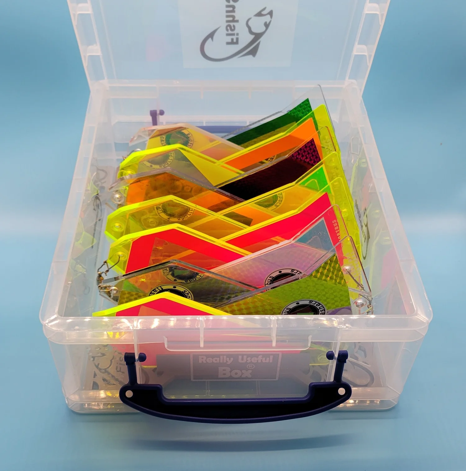 flasher tackle box 8 Inch AJ's Custom Solutions Each flasher sits separately in slotted retainers so they dont tangle or slide around FR3 Triangle Flasher Rack Storage
