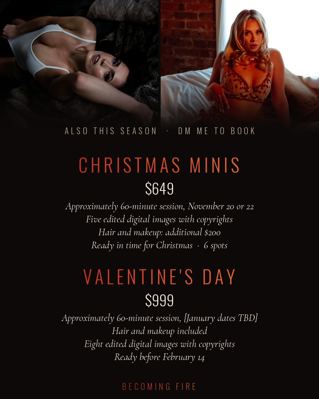 Holiday Boudoir Session