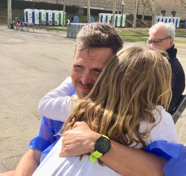 Bernat happy after the race.