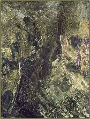 "Bronze Drama" 1992. Acrylic on canvas, 96 x 72.5 in.