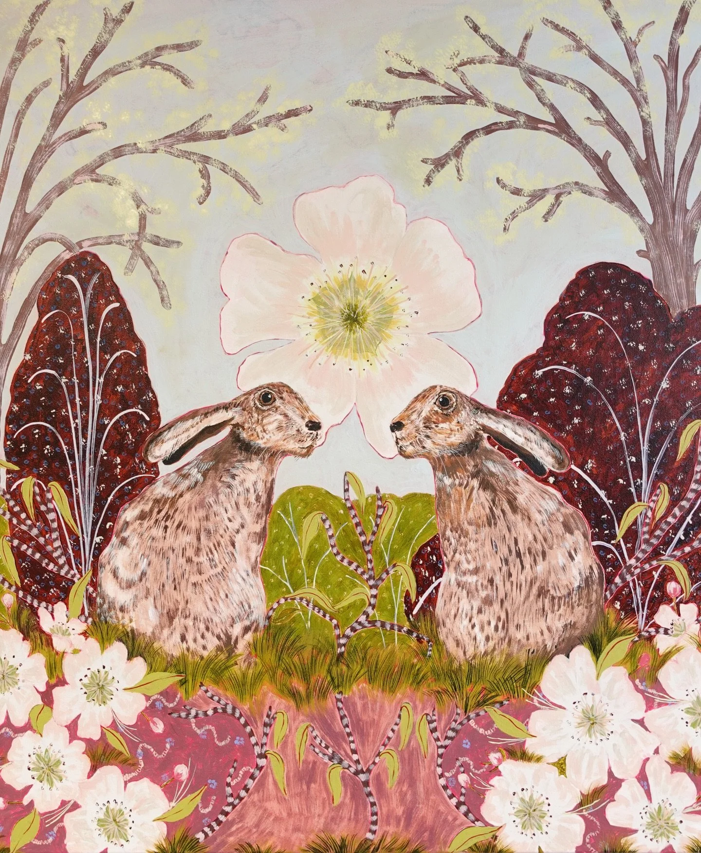 I&rsquo;d like to formally introduce you to some of my friends 🦢🐇🐦&zwj;⬛🪺 

The hares that sit under a blossom moon, the blackbird that gathers primrose. The doves that remind me of me and you, and my local family of swans that enjoy a nap on the