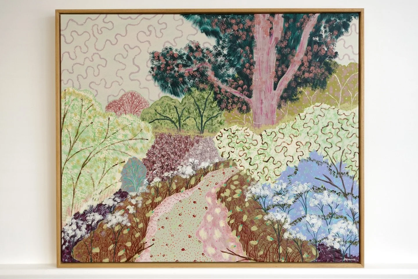 A pocket of paintings now on show with the ever delightful Cambridge Contemporary 🌼🐛 So much juicy texture and tones to celebrate the lush bounty summer always treats us to!

Pictured here the love for my local National Trust&rsquo;s continues, wha