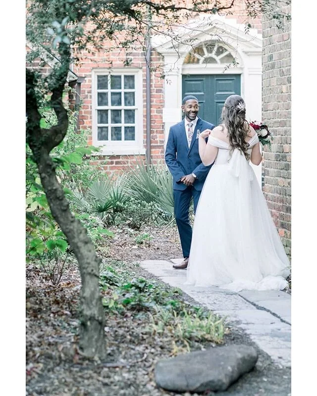 This bride and groom opted for a private first look before the ceremony in order to get a brief moment together during their busy wedding day with large families on both sides. It was a beautiful moment to capture. ❤️