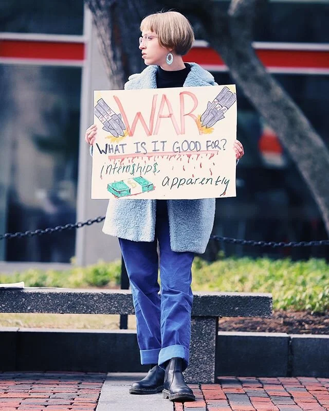 From the protest against Raytheon at BU
&bull;
&bull;
&bull;

#activism #socialjustice #humanrights #powertothepolls #takeaknee #resist #staywoke #feelthebern

#photooftheday #vsco #vscogood #vscogram #vscofilm #bostondotcom #IGersMass #followingbost