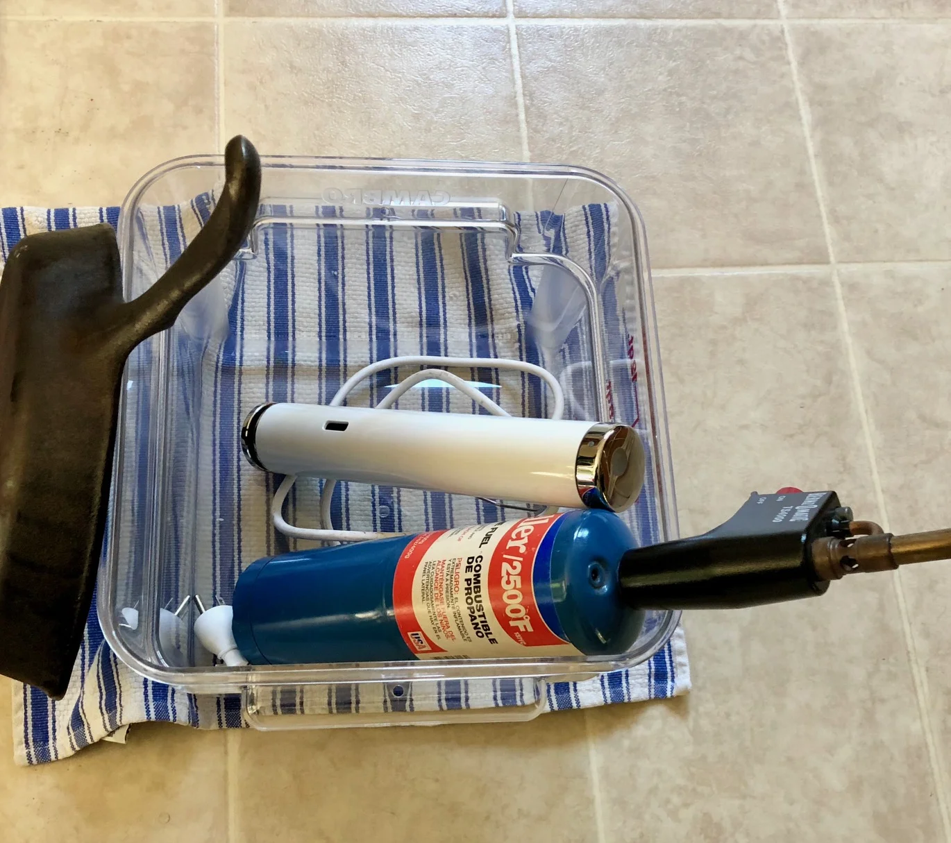 Everything I use to cook Sous Vide (except the plastic bags)