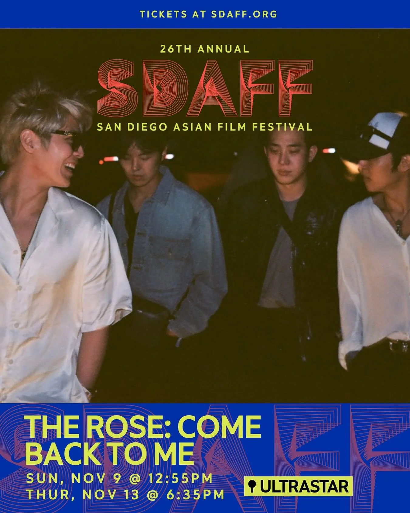 ONE MORE WEEK UNTIL &ldquo;The Rose: Come Back To Me&rdquo; screens at the San Diego Asian Film Festival!

Screening Info:

🗓️ Sunday, November 9, 12:55 PM PST
📍 UltraStar Cinemas Mission Valley

🗓️ Thursday, November 13, 6:35 PM PST
📍 UltraStar 