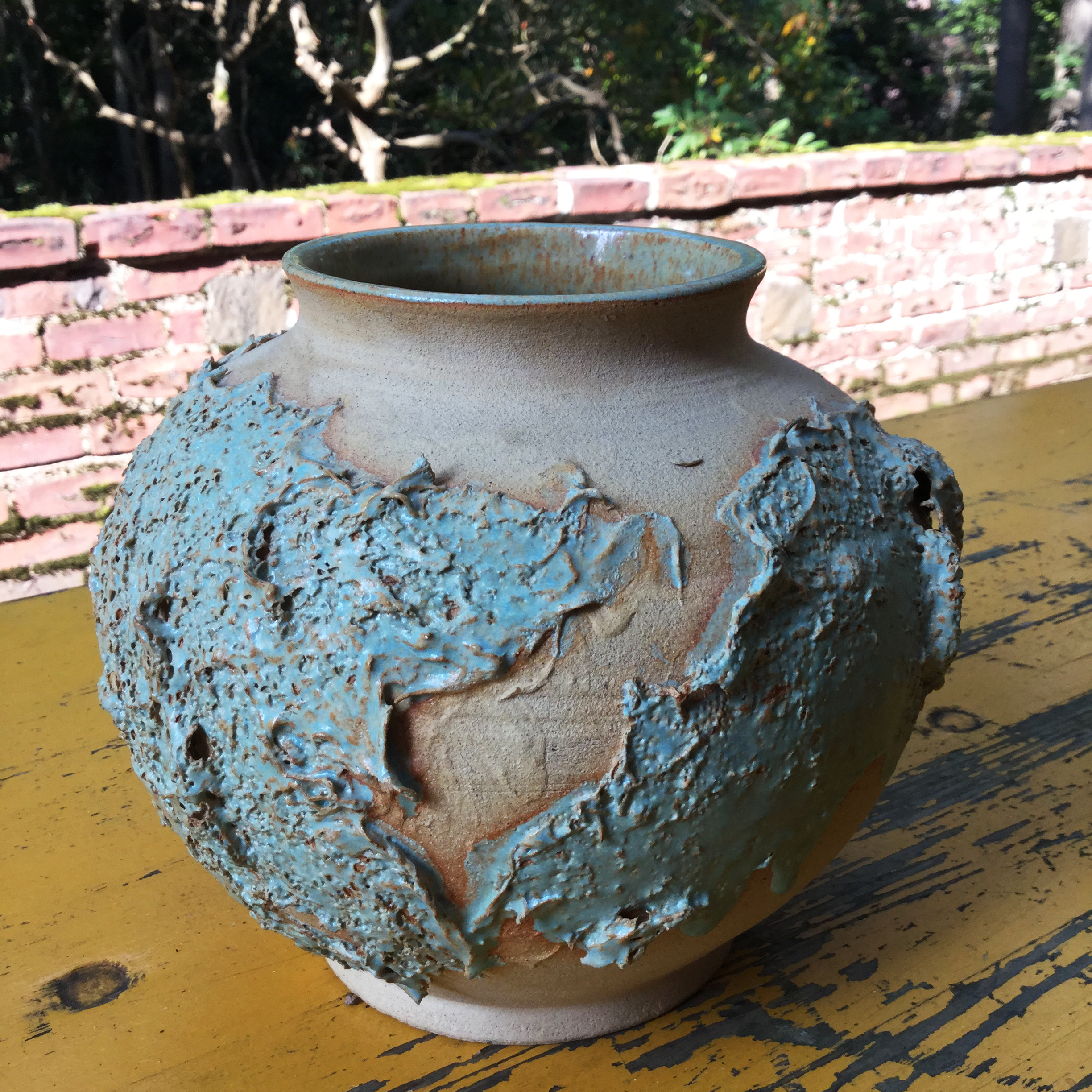 BRUTALIST EARTHENWARE STUDIO VASE