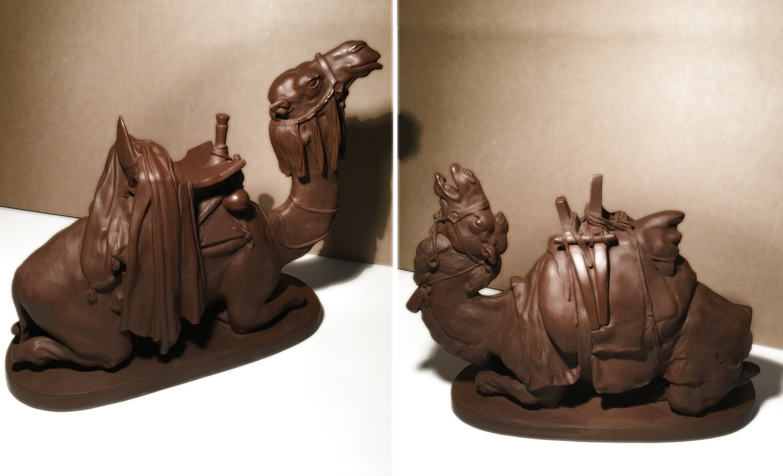 A PAIR OF BÖTTGERWARE CAMELS, MEISSEN