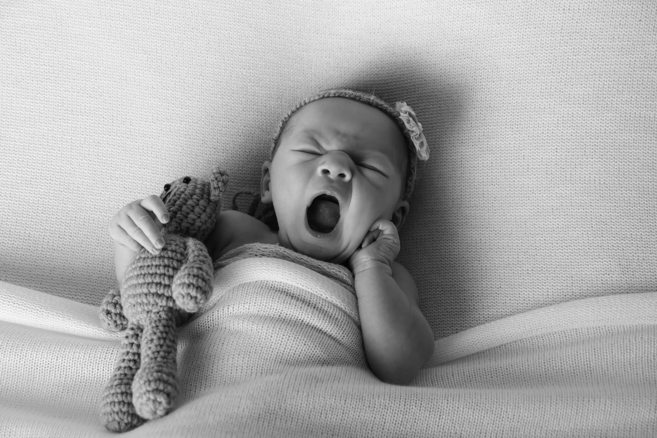 Newborn yawn
