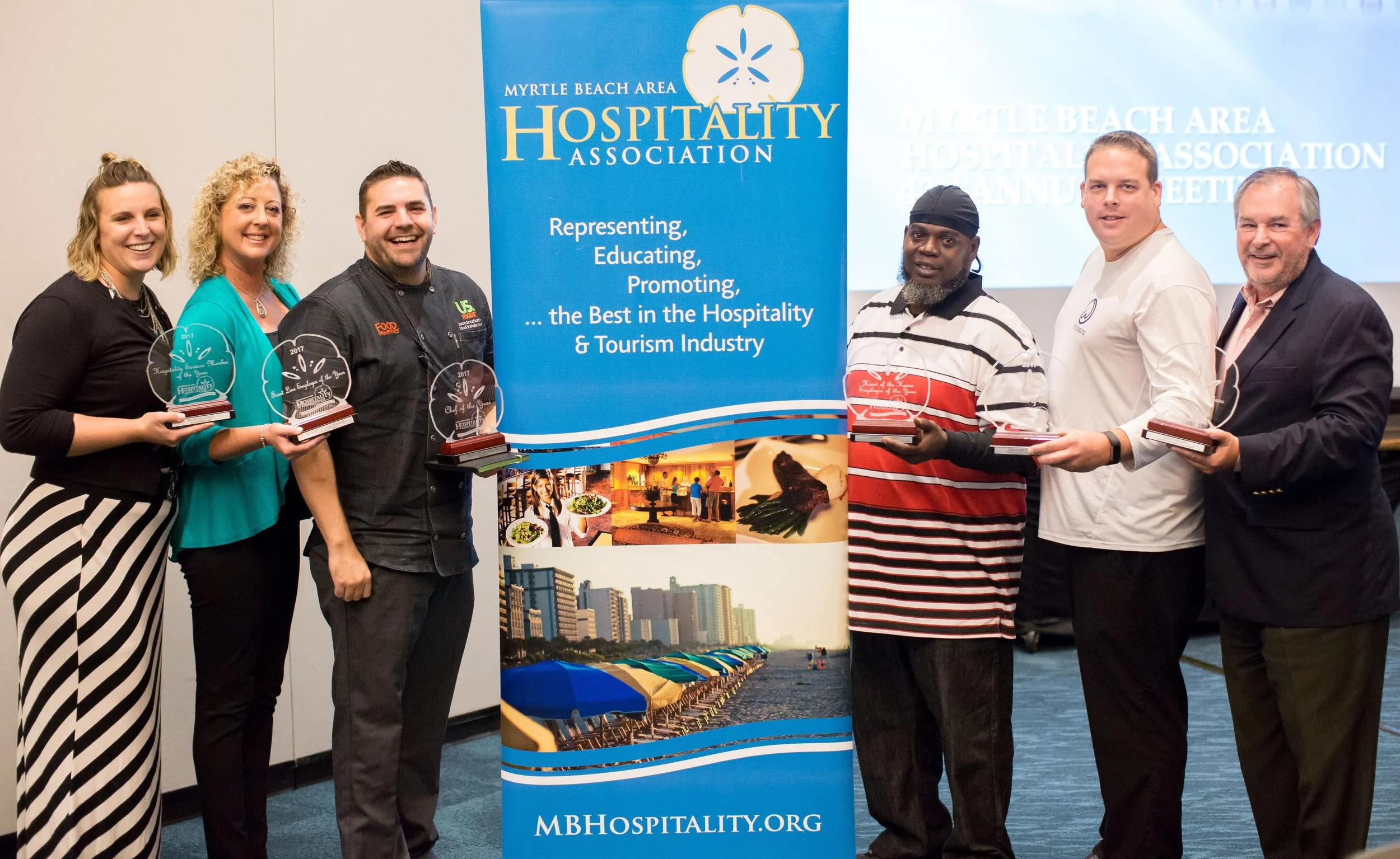 Congratulations to the 2017 Hospitality Industry Award winners: Katelyn Guild, Maribeth Lamuraglia, Jason Scarborough, Anthony Romeo, Gregory Pranzo and David Nelson.