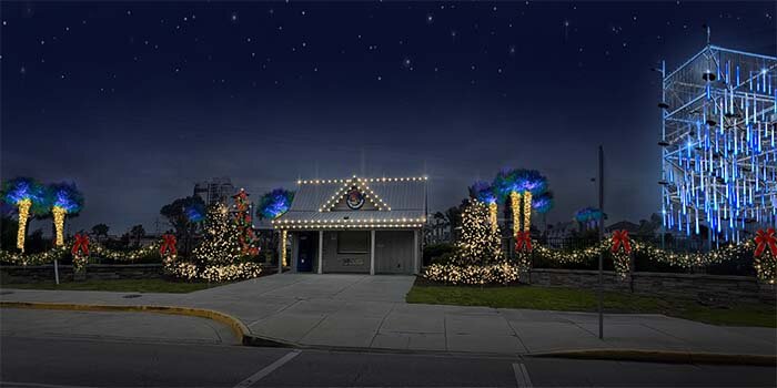 Front Entrance Lighting Concept at Winter Wonderland At The Beach.jpg