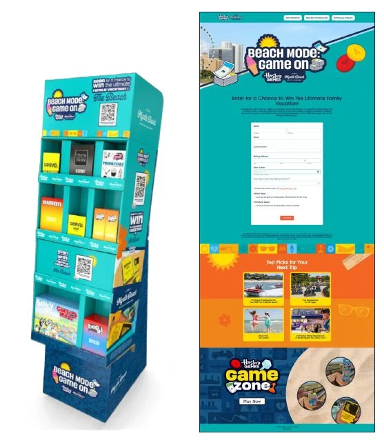 Hasbro Games Beach Mode: Game On creative and website