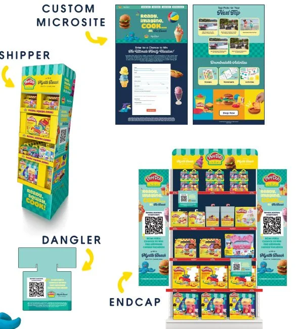 Play-Doh Ready, imagine, cook... at The Beach creative and website