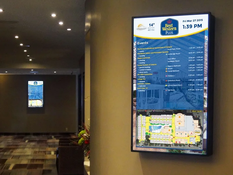 Señalización digital en hoteles, la nueva manera de informar a los huéspedes.