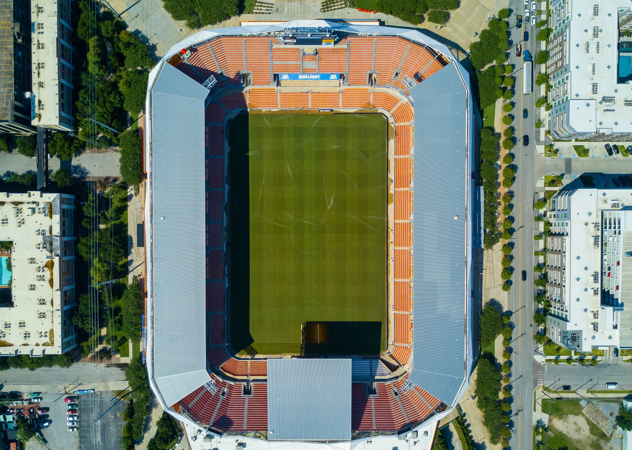 Photo by Alexander Londoño Drone view of Houston football stadium
