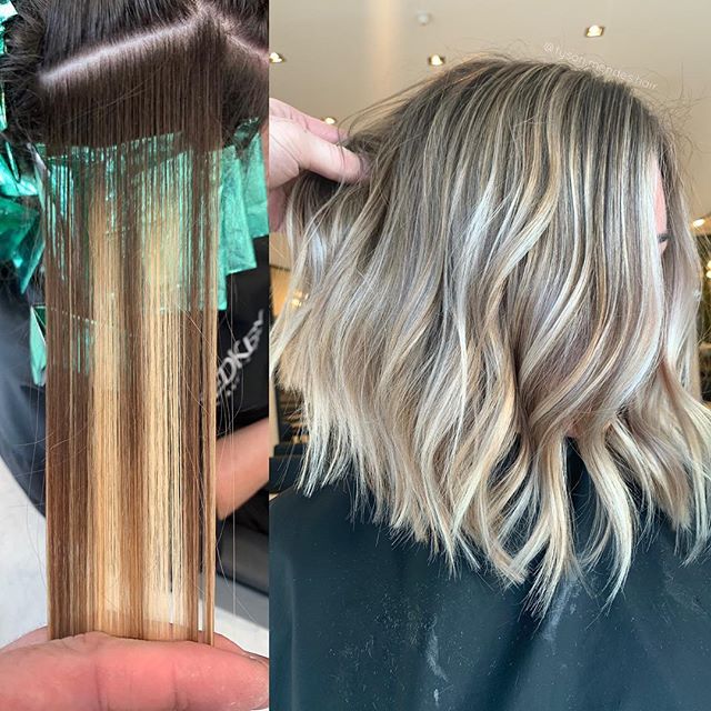 🔹COLOUR CORRECTION🔹

Removing brass, banding and an old school foils was definitely a challenge. 5 hours this beauty took to get to &lsquo;lived in&rsquo; blonde.