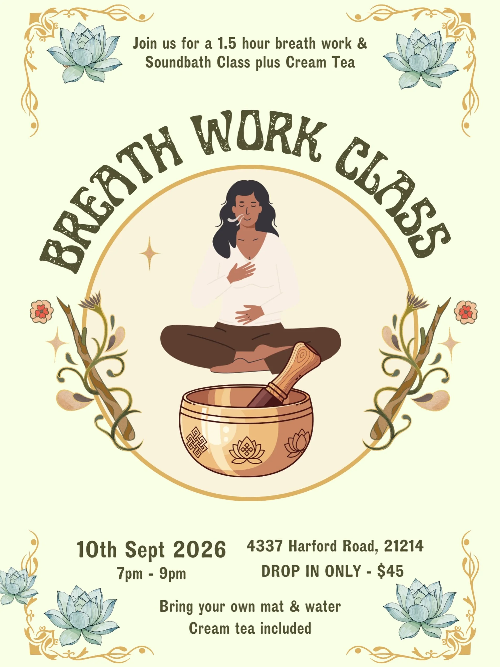 Join us on September 10th for a powerful New Moon Breathwork and Soundbath. 
This is the perfect time to reflect on what new habits or goals we want to plant and nurture during this lunar cycle.
Breathwork is the most poweful way to heal our bodies. 