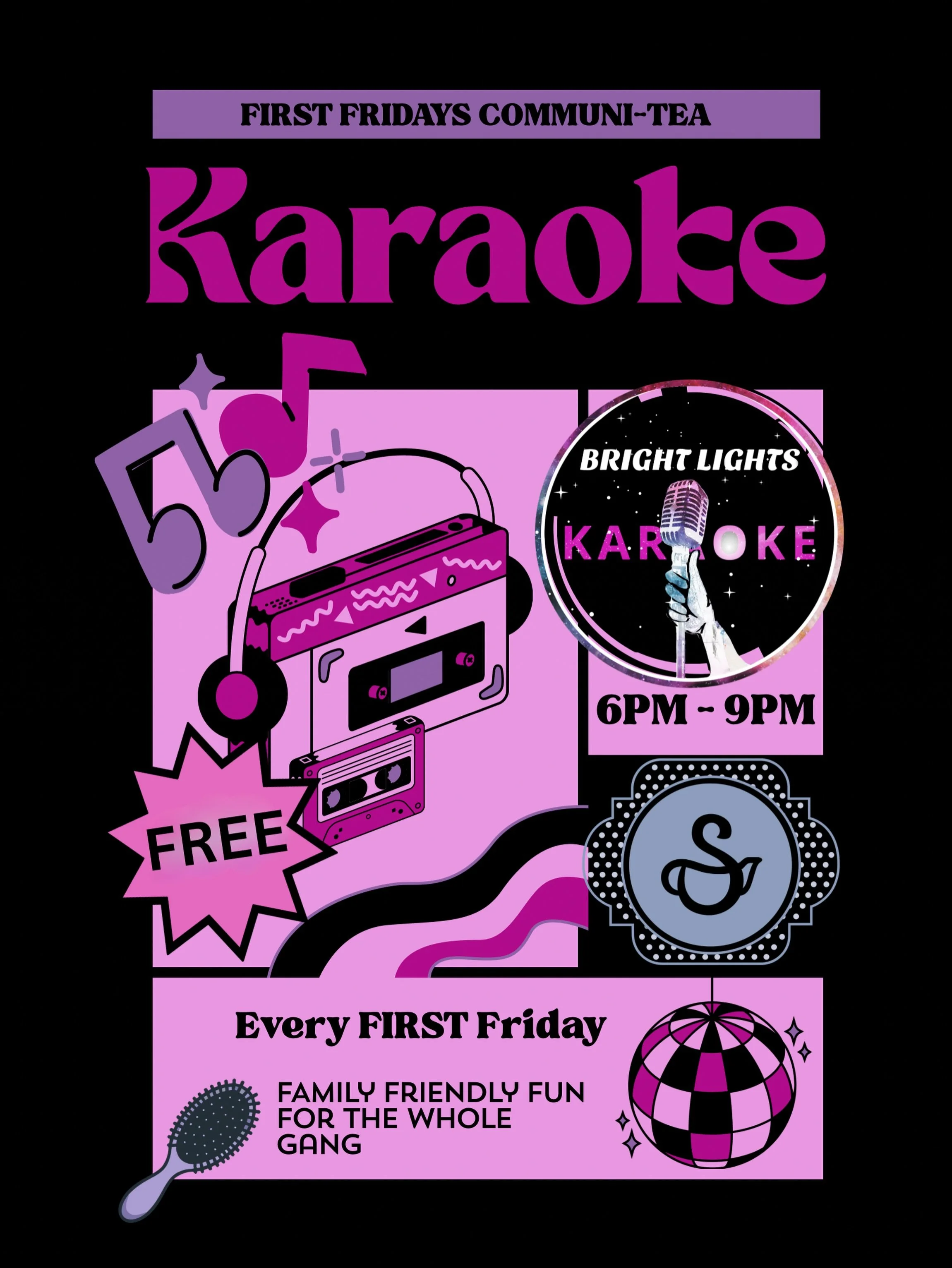 🎤✨ FIRST FRIDAYS = COMMUNI-TEA + KARAOKE! ✨🎤

We&rsquo;re turning up the volume at Emma&rsquo;s Tea Spot! Join us every First Friday from 6&ndash;9pm for an evening of FREE, family-friendly karaoke @bright_lights_karaoke .

Come sing your heart out