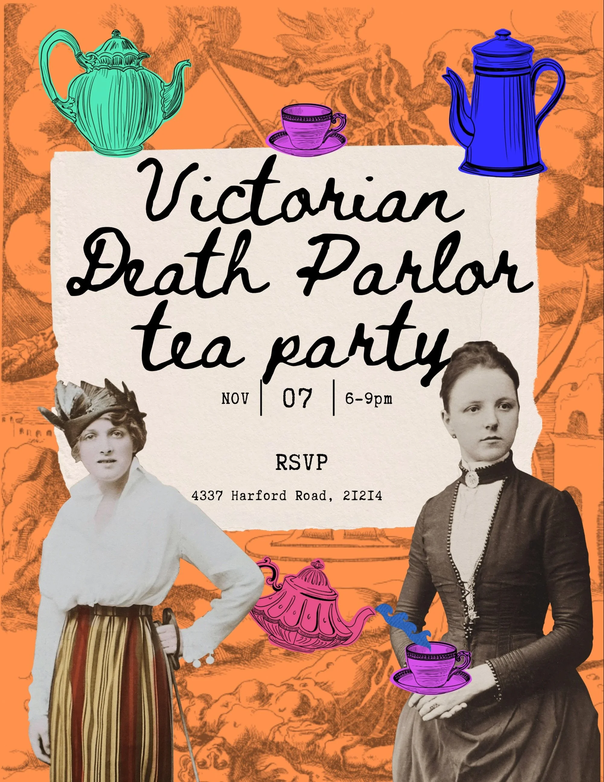 💀🫖 BACK BY POPULAR DEMAND! 🫖💀

Victorian Death Parlour Tea Party
Spirit Photography, Mourning Etiquette &amp; the Art of Remembering the Dead

The Victorians were obsessed with death. And honestly&hellip; they were onto something.

They photograp